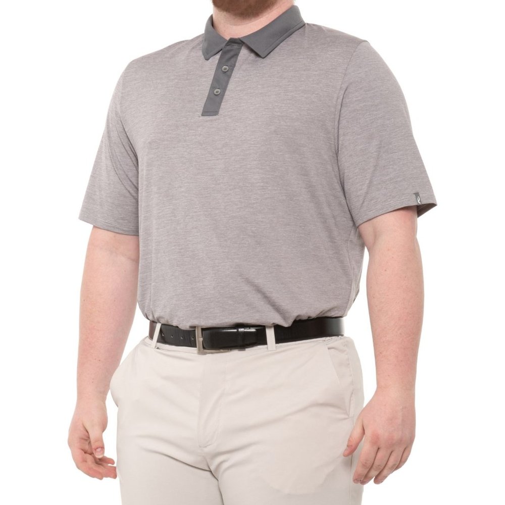 $99! NWT KJUS Golf Men's Luca Melange S/S Polo Shirt - EU 56 (US Chest 44 - 45)